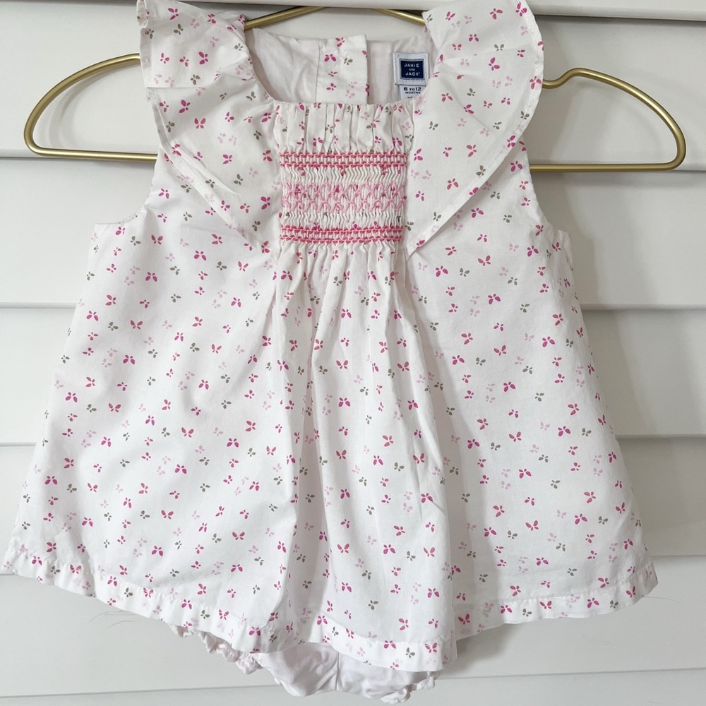 Janie and Jack Pink Floral Baby Romper